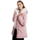 thumbnail image 4 of Chaqueta de algodón de talla grande para mujer, de longitud media y larga, con forro polar, chaqueta de invierno cálida y holgada para mujer con cuello de piel, 4 of 6