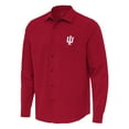 thumbnail image 2 of Men's Antigua Crimson Indiana Hoosiers Exposure Woven Long Sleeve Button-Up Shirt, 2 of 3