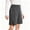 03# Dark Gray, variant on Ihhxva Women's Shorts Casual Summer Elastic Waist Button Detail Pleated Solid Color Cotton Bermuda Shorts for Women Loose Fit Beach Vacation - Black XL