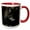 Red/White, variant on 3drose, Wolf Sable Pomeranian Oil Painting, 11oz Two-tone Red Mug