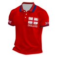 thumbnail image 5 of EliteGoogv Men Polo Shirt UK Flag Print Button Down Short Sleeve Casual Top For Men Festive Celebration Shirt Red 3XL, 5 of 7