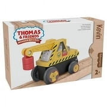 Thomas & Friends Wooden Railway Toddler Toy Kevin The Crane Push-Along Wood Vehicle for Preschool Kids Ages 2+ Years