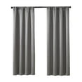thumbnail image 3 of Style U 3-Piece Tension Rod and Grey Solid Rod Pocket Room Darkening Indoor Curtain Set, 3 of 5