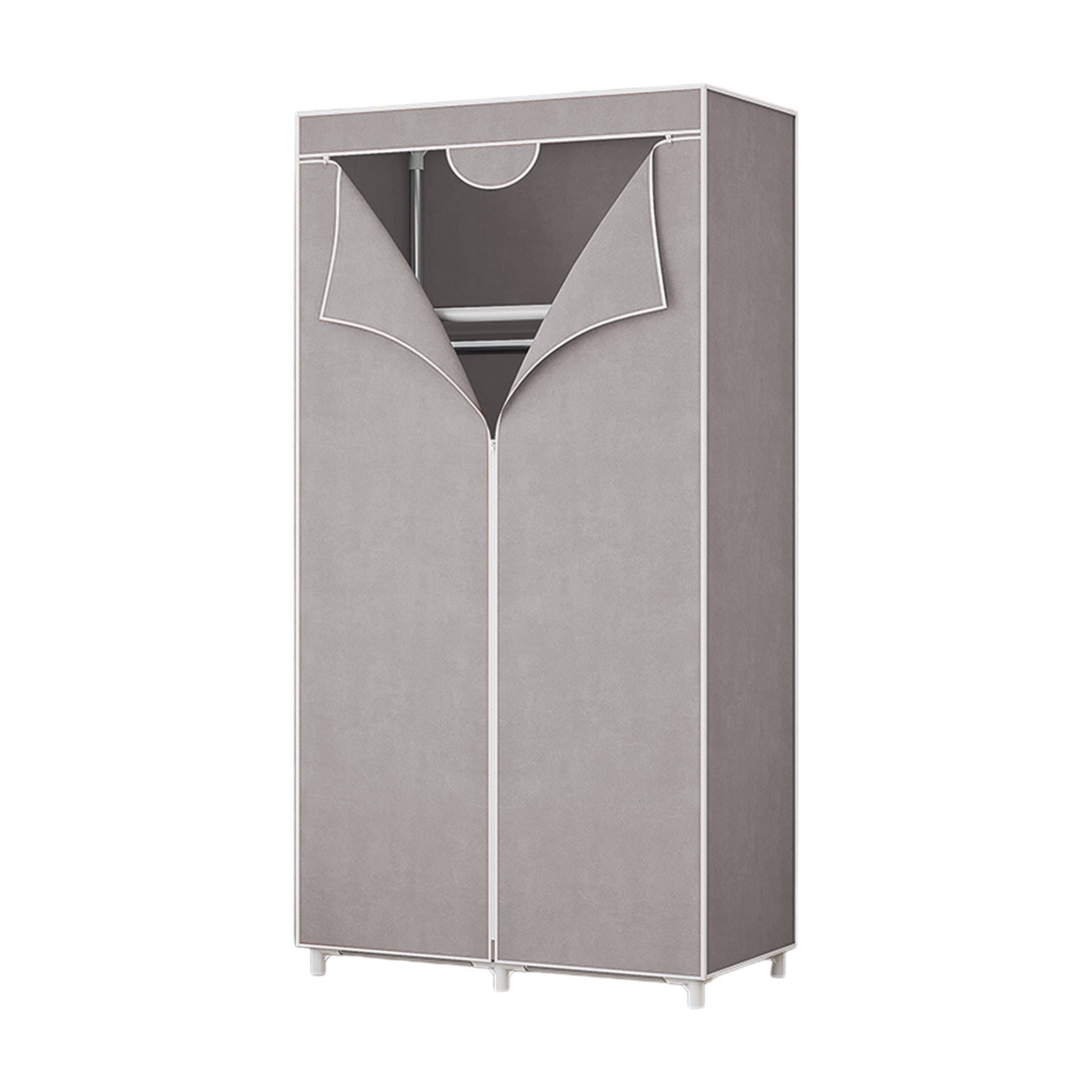 Freestanding Closet Organizer | Portable Wardrobe Storage Cabinet with Non-Woven Cover | 57.48X22.44X17.32In for Bedroom, Clothes, Shoes & Bags