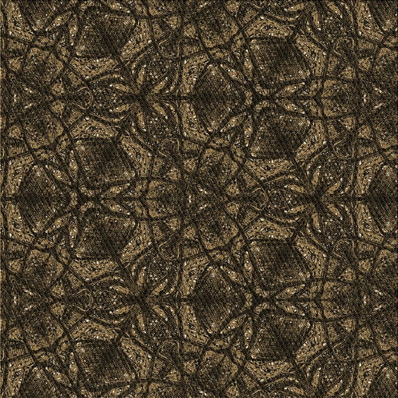 Ahgly Company Indoor Square Patterned Wood Brown Area Rugs, 6' Square