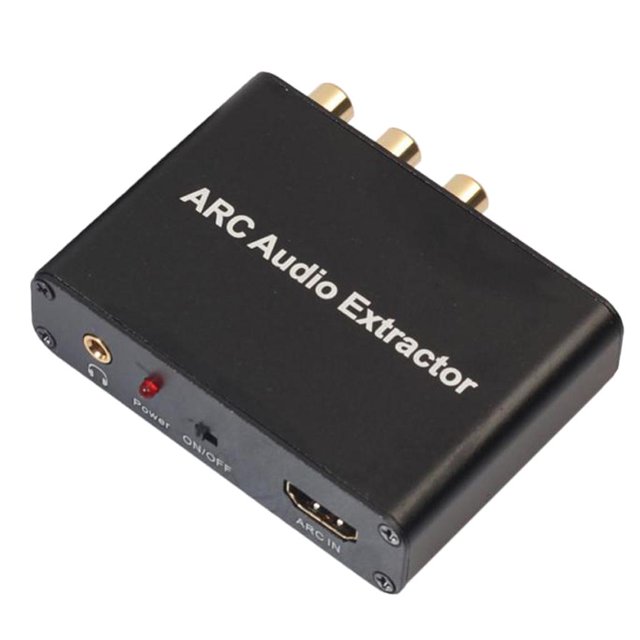 Convertidor de Adaptador de Extractor de sonido para Auriculares, TV, Audio Y Video kusrkot Extractor de audio ARC