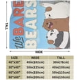 thumbnail image 3 of We and Bare and Bears Blanket Flannel Fleece Throw Blanket Warm Blanket for Couch Decorative Gift Home Decor 40x50", Black, 3 of 6