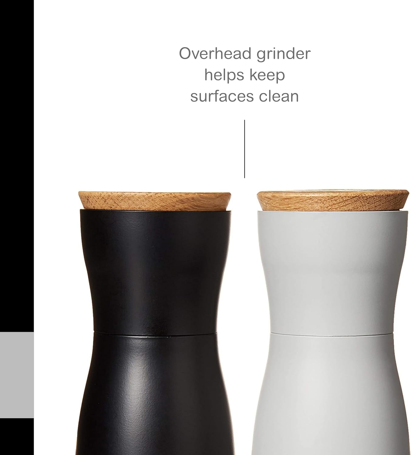 Twin Salt and Pepper Mill Gift Set - Adjustable Manual Grinder for Fine to Coarse Spices