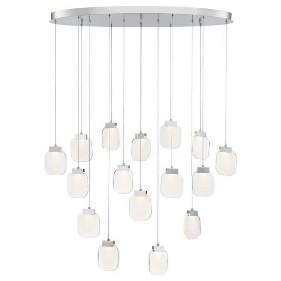 Eurofase Lighting - Paget Oval Chandelier 16 Light-Chrome Finish