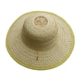 thumbnail image 4 of Sombrero trenzado de bambú, gorra tejida, sombrero de arroz, sombrero artesanal al aire libre, hombres y mujeres, 4 of 9
