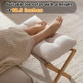 thumbnail image 3 of Ottoman Foot Rest, Bamboo Foldable Stool, Foot Stools Small Ottman with Upholstered, for Bedroom Living Room, 3 of 7