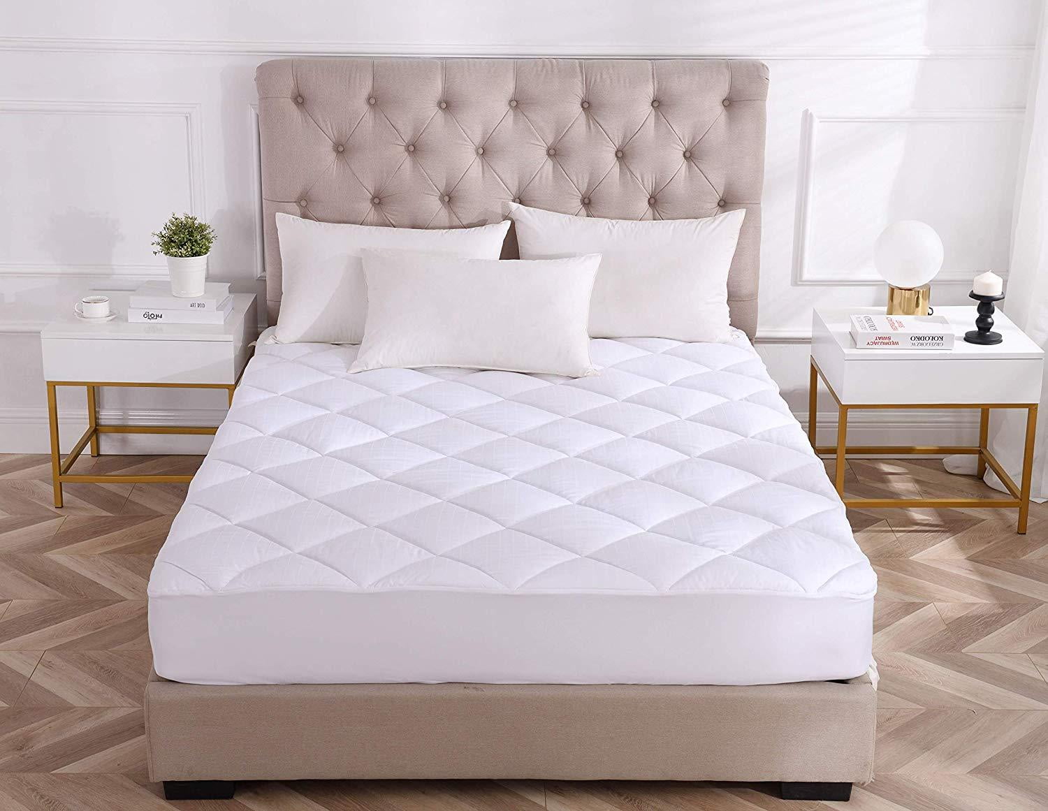 Details about   Mattress Pad Cooling Matress Topper Breathable Quilted Fitted Bed Cover Deep New 