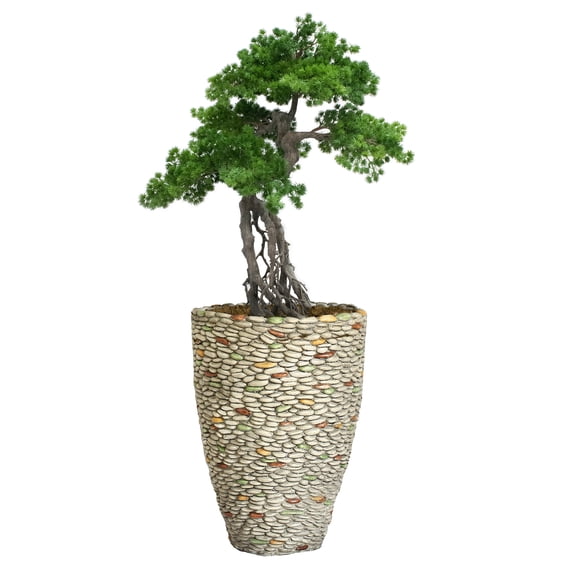 Artificial Faux Real Touch 4.09 Feet Pine Tree With Planter