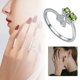 thumbnail image 2 of Anillo de calabaza con circonita verde para mujer, diseño moderno, ajustable, abierto, para el dedo índice, joya de estilo étnico, 2 of 8