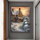 thumbnail image 3 of Hilo Algodón Bordado 11CT Casas Muñeco Nieve Navidad Punto Cruz 45x60cm, 3 of 9