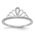 thumbnail image 6 of 14K White Gold Diamond Tiara Ring (0.105Cttw) Ring Size 7, 6 of 7
