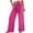 ZZ-Hot Pink, variant on XFLWAM Women's Wide Leg Palazzo Pants Summer Belted High Waist Flowy Pants Casual Loose Business Trousers Beach Travel Vacation Clothes