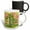 Multicolor, variant on 3drose, Windswept Pine Tree Stained Glass Design, 11oz Two-tone Yellow Mug