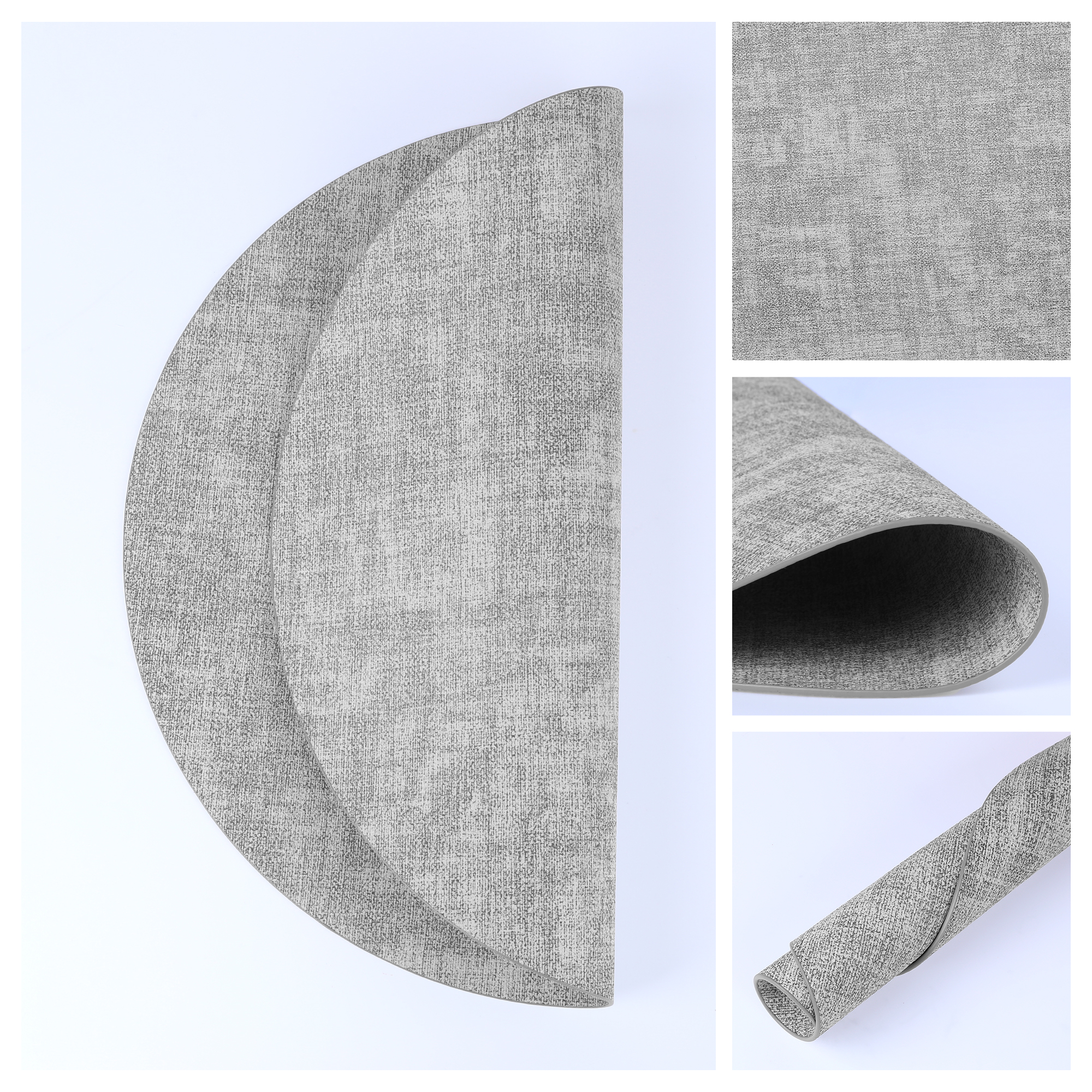 Unique Bargains Kitchen Placemats Washable Table Mat Wipeable Placemats Gray 13x13in