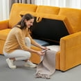 thumbnail image 6 of PPorfamilia 71'' 3-Seater Sofa, Modern Corduroy Sofa Deep Seat with Storage, Upholstered Couch for Living Room, Yellow, 6 of 8