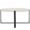 thumbnail image 3 of SAFAVIEH Navya Round Coffee Table, White Wash Top/Black Legs, 3 of 10