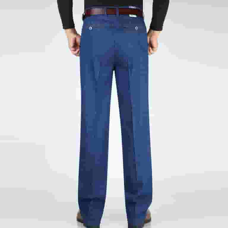 高評価! Business Men for Jeans Dress RYRJJ Casual Waist High Stretch Clothing