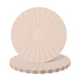 thumbnail image 1 of Juego de 4 posavasos redondos de silicona Uxcell, manteles individuales de 4", manteles para mesa de comedor resistentes al calor, impermeables y a prueba de aceite para la cocina, color beige, 1 of 6