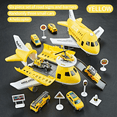 thumbnail image 1 of Children's Airplane Car Model Toys Inertial Model Simulation Planes Multifunctional Toys,Random 3 Cars,1 Helicopter,6 Road Signs Yellow, 1 of 6