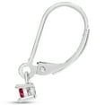 thumbnail image 4 of SuperJeweler 1/5 Carat Ruby Leverback Earrings In Sterling Silver, 1/2 Inch For Women, 4 of 6