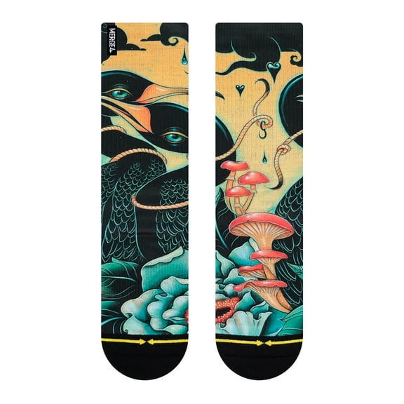 Graceful Cormorants Crew Socks With Art From Umijoo
