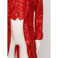 thumbnail image 6 of iiniim Kids Boys Sequins Tailcoat Medieval Vampire Formal Dresscoat Gothic Tuxedo Long Jacket Red 14, 6 of 7