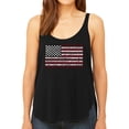 thumbnail image 1 of Women's Premium Word Art Flowy Tank Top - 50 States USA Flag, 1 of 2