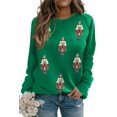 thumbnail image 2 of Women's Green Sequin Nutcracker Graphic Sweatshirt - Festive Holiday Style | [ZhiHiMeRi] | (US 12-14)L, 2 of 5