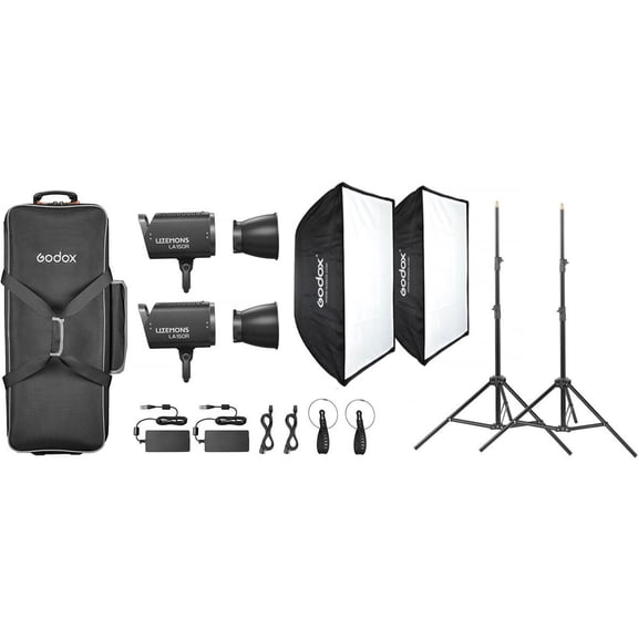 Godox Litemons LA150R RGB LED Monolight (2-Light Kit, Black)