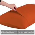 thumbnail image 5 of PiccoCasa 300 Thread Count Egyptian Cotton Pillowcases Set of 2, Queen(20"x30"), Neon Orange, 5 of 7