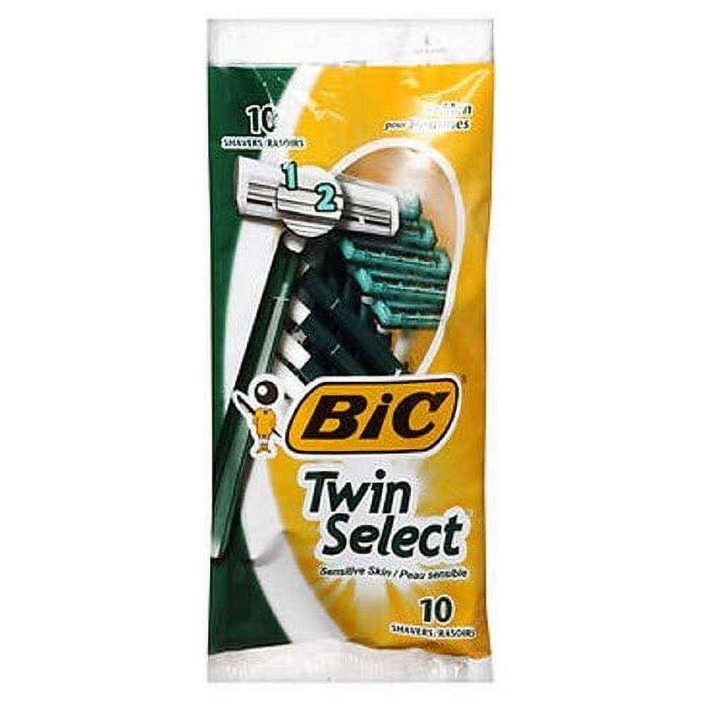 Bic Twin Select Sensitive Skin Comfortable Shave for Men, 10ct, 5-Pack