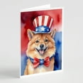 thumbnail image 5 of English Bulldog Patriotic American Greeting Cards Pack of 8 7 in x 5 in, 5 of 25