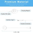 thumbnail image 3 of KOMI [2-Pack] Charger Compatible for Google Pixel Watch 2 / Fitbit Ace LTE Replacement Charging Cable. (3.3Ft/100cm) [Not for Pixel Watch 1] (White, Type-C), 3 of 7