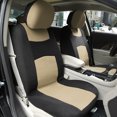 thumbnail image 3 of Unique Bargains 9Pcs Universal Fit Full Car Seat Cover Kit Black Beige, 3 of 8