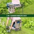 thumbnail image 5 of Upgraded Garden Kneeler and Seat 2-in-1 Foldable Gardening Stool with Detachable Soft Kneeling Pad, Garden Bench Heavy Duty with Large Tools Bag and Pouch, Gifts for Women Men Seniors Gardener, 5 of 8