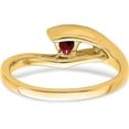 thumbnail image 5 of Solid 14k Yellow Gold Trillion Garnet and Diamond Ring - Ring Size 7.0, 5 of 8