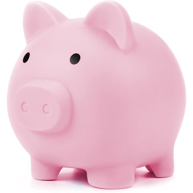 1 linda alcancía rosa y una linda caja para monedas, que ahorran monedas y dinero en efectivo para los niños como regalos divertidos ER