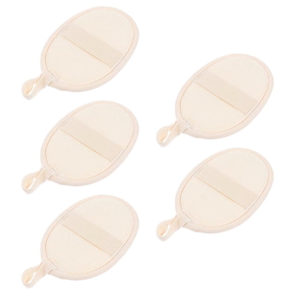 Body Wash Cloths Towel 5Pcs Loofah Bath Towels Home Use Beige Deep Cleaning