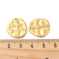 thumbnail image 3 of 10pcs 304 Stainless Steel Pendants Irregular Flat Round with Charm Real 14K Gold Plated 19.5x18x3mm Hole: 1mm, 3 of 3