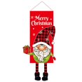 thumbnail image 1 of Bandera colgante Santa Gnomo Adornos de muñeca sin rostro Aumento vertical La atmósfera festiva Decoración Reutilizable Carácter navideño Bandera de jardín para el hogar, 1 of 1