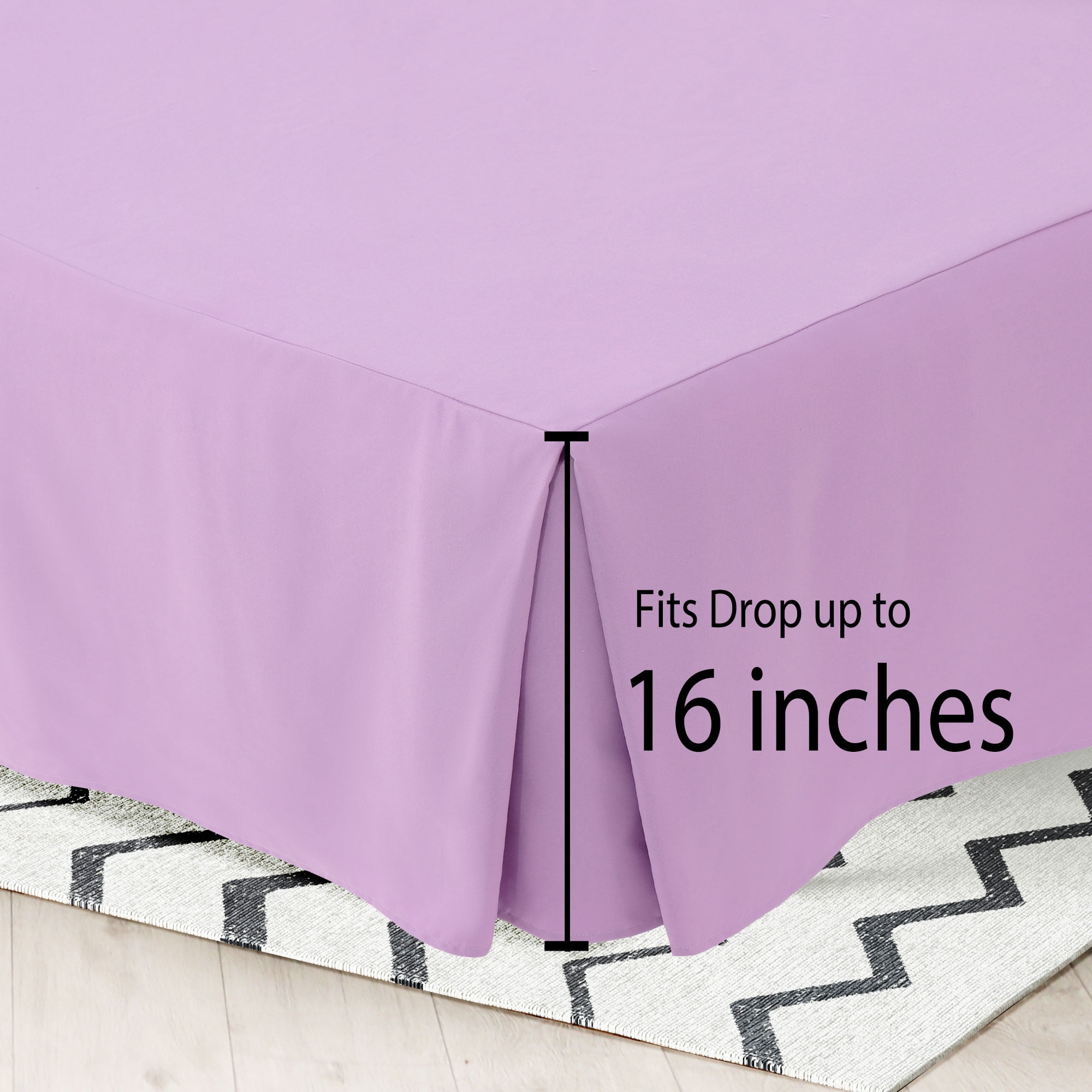Unique Bargains 16" Drop Pleated Brushed Bed Skirt King Olive Green