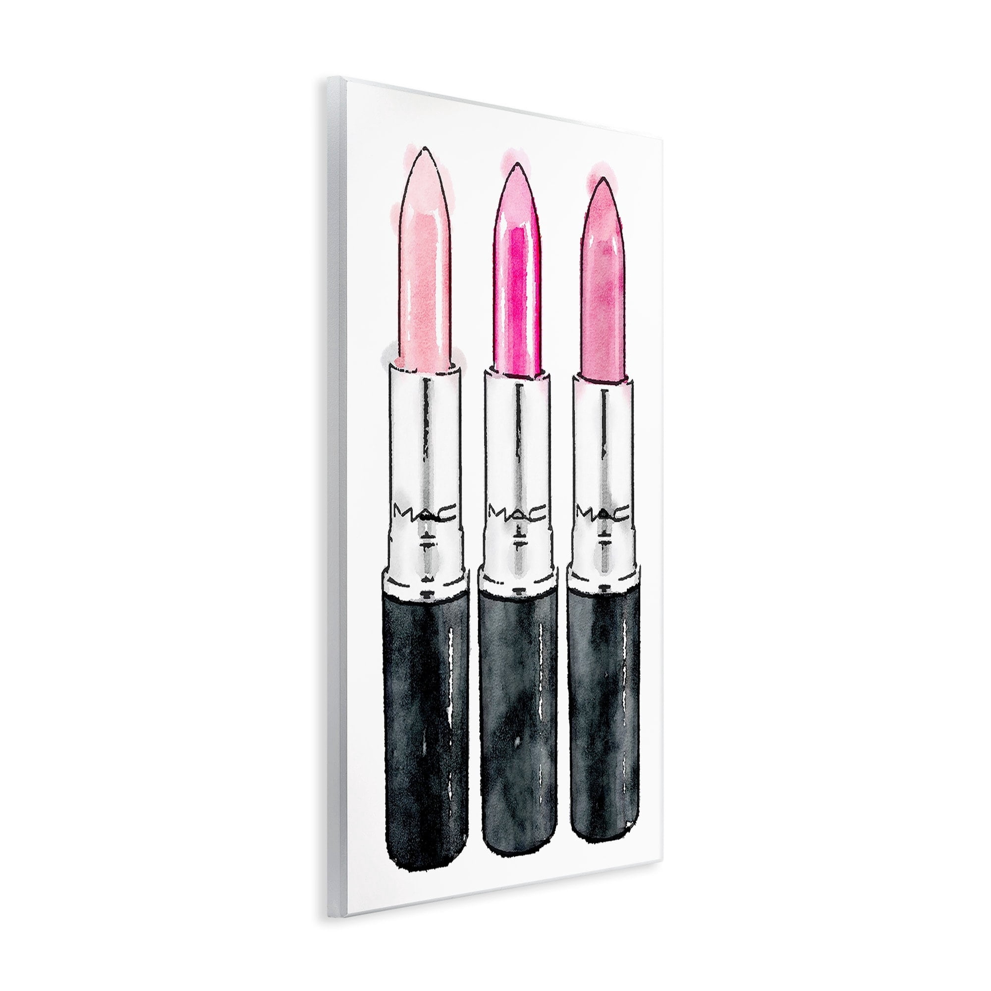 Stupell Three Pink Lipsticks Wall Art wood plaque - 13 x 19