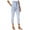 Blue - bluwht, variant on J.O.A. Womens Striped Casual Cropped Pants, Blue, Medium