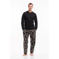 thumbnail image 4 of 2 Piece Mens Microfleece Pajama Sets – Ultra Soft PJ Pants with Henley Shirt, 4 of 7