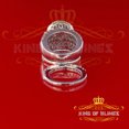thumbnail image 6 of King of Bling's White Silver 18.95ct Cubic Zirconia Round Multi Row Bridal Set Men's Ring Size 8, 6 of 12